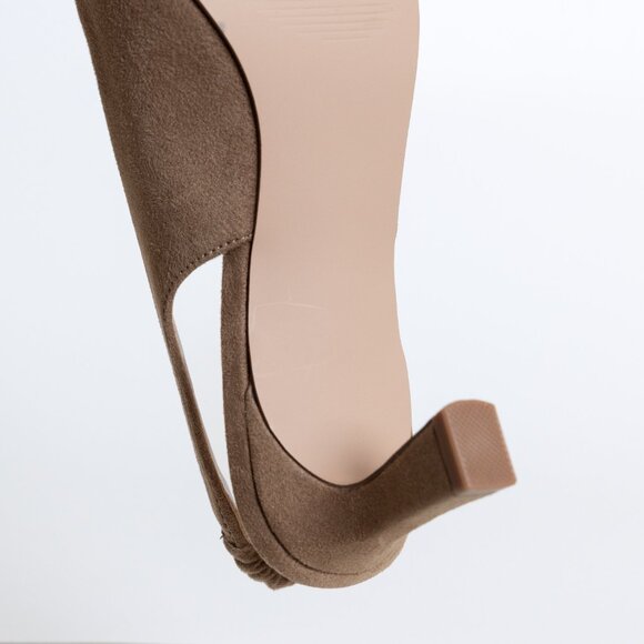 Steve Madden Giorgie Taupe Slingback Heels - Picture 14 of 14